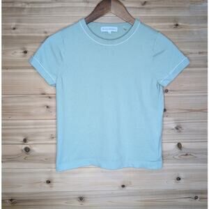 White +Warren Sweater Womens Small Mint Green Short Sleeve